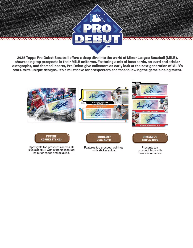 2025 Topps Pro Debut Baseball Hobby Jumbo Trading Cards - The Ballers Bank