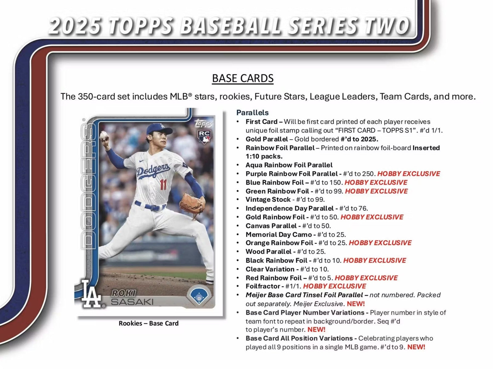 2025 Topps Series 2 Baseball Hobby Trading Cards - The Ballers Bank