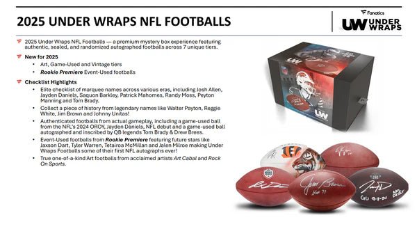 2025 Under Wraps Autographed Football - The Ballers Bank