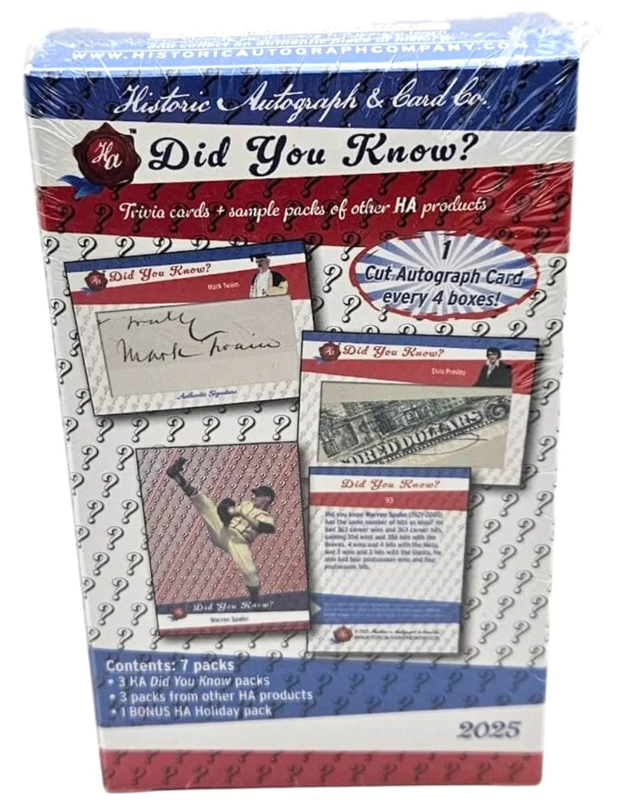 2025 Historic Autographs Did You Know Trading Cards