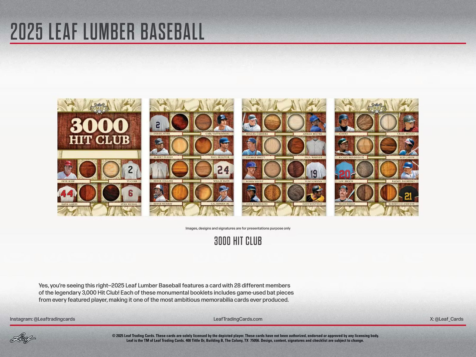 2025 Leaf Lumber Baseball Hobby Trading Cards