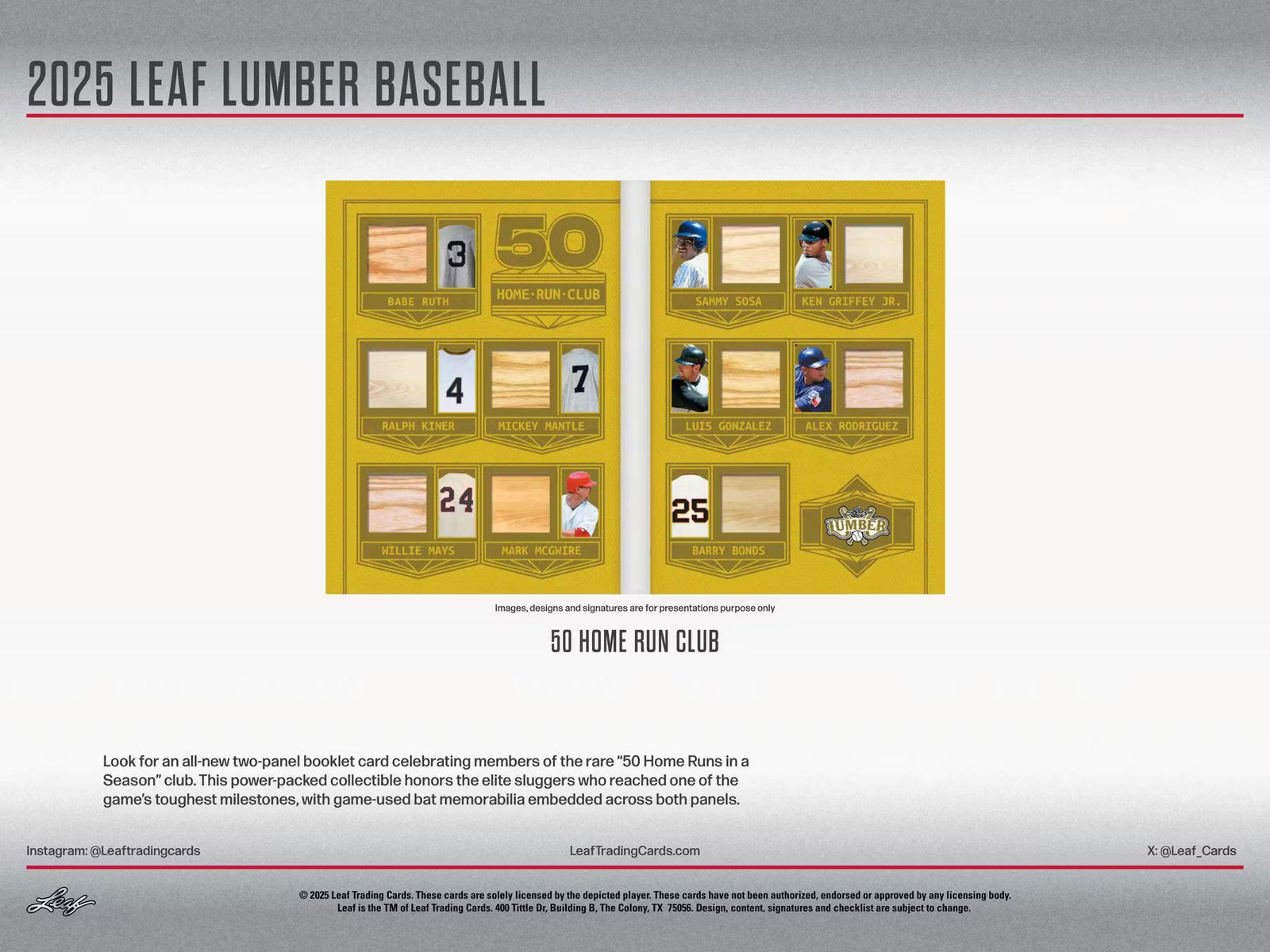 2025 Leaf Lumber Baseball Hobby Trading Cards