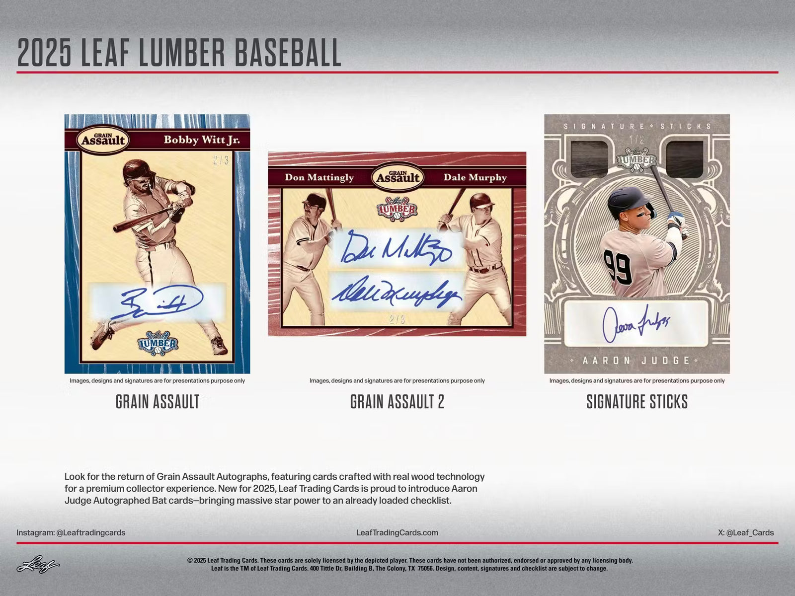 2025 Leaf Lumber Baseball Hobby Trading Cards