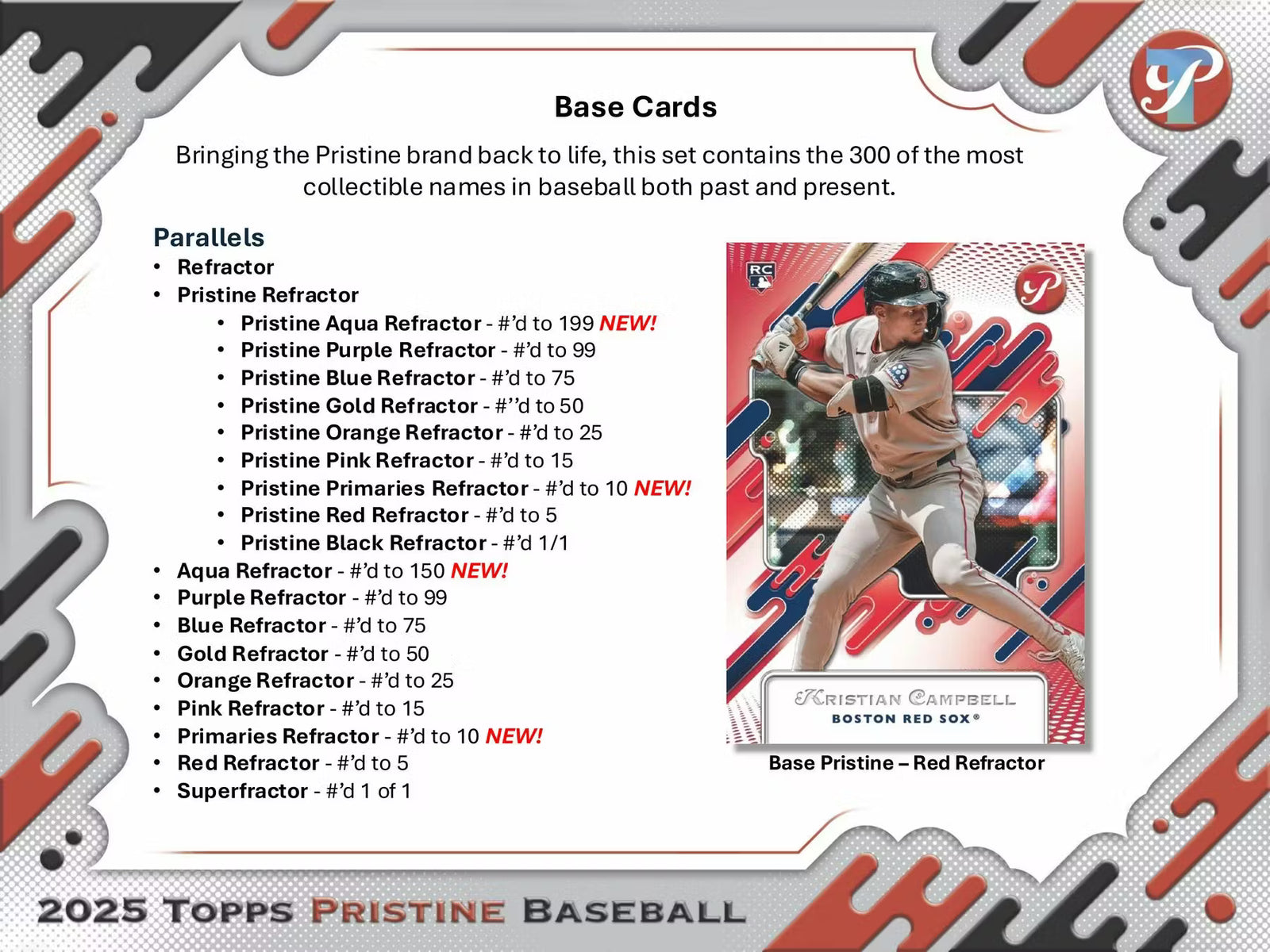 2025 Topps Pristine Baseball Hobby Trading Cards