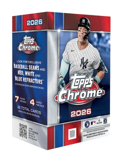 2026 Topps Chrome Baseball Blaster Box (Ships Sealed Only)
