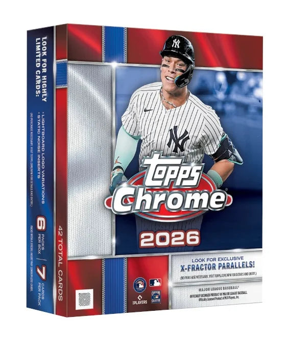 2026 Topps Chrome Baseball Mega Box Case | 20 Boxes (Ships Sealed Only)