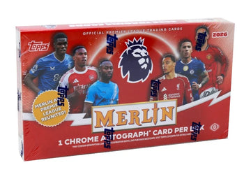 2026 Topps Merlin Premier League Soccer Hobby Box (Ships Sealed Only)