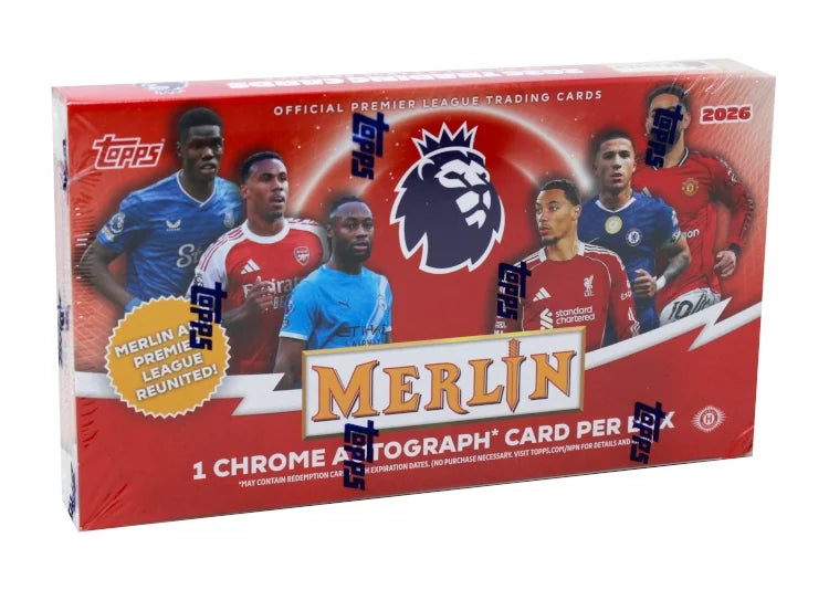 2026 Topps Merlin Premier League Soccer Hobby Box (Ships Sealed 