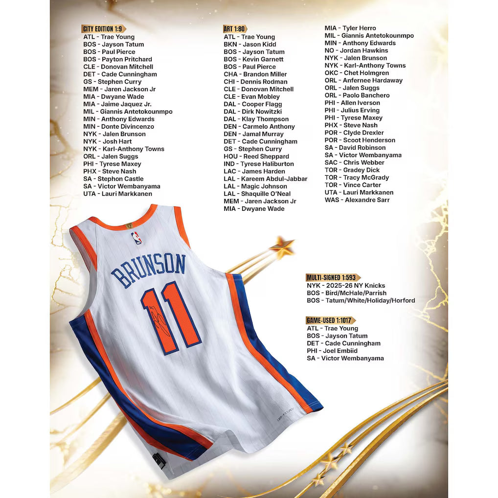 2026 Under Wraps Autographed NBA Mystery Jersey