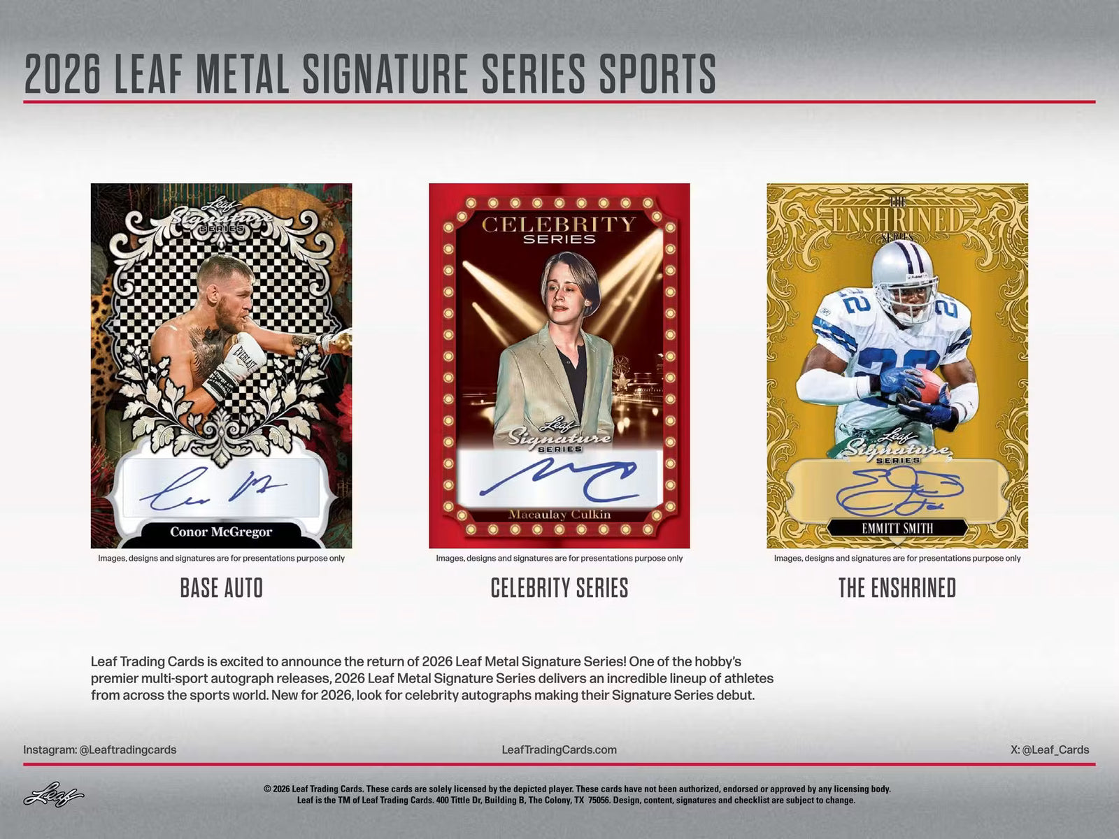 2026 Leaf Signature Series Hobby Trading Cards