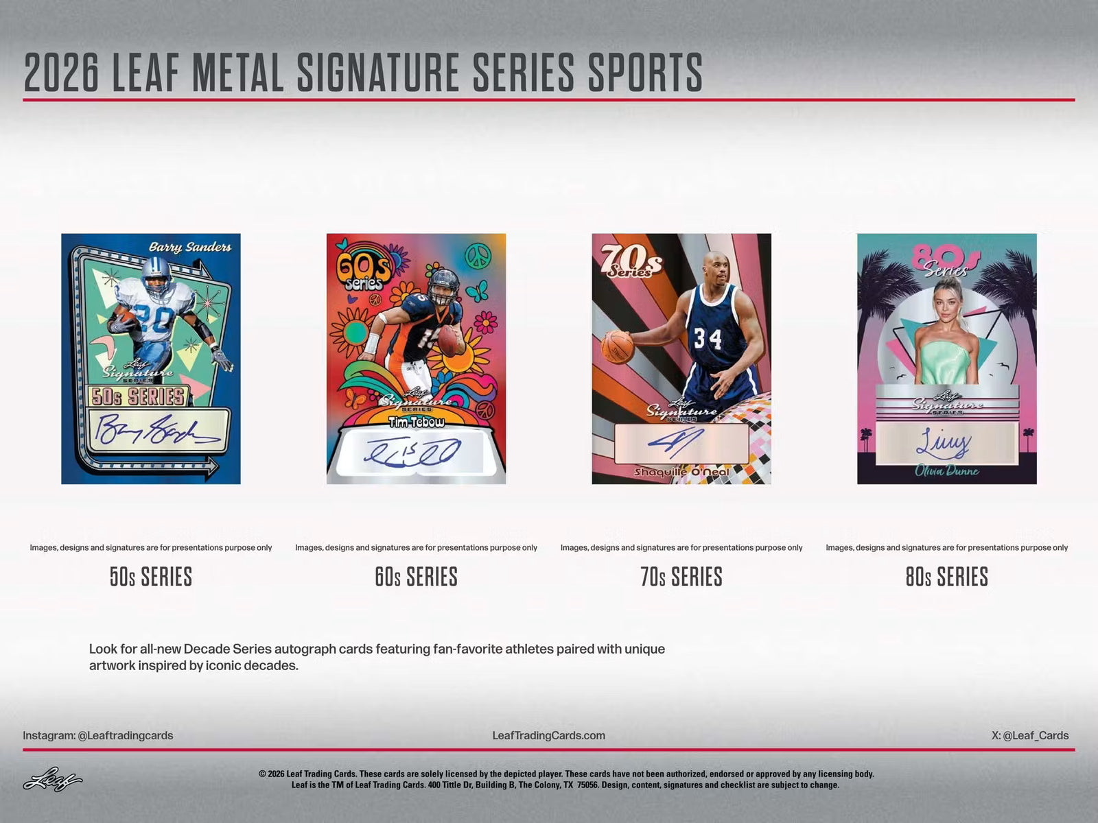 2026 Leaf Signature Series Hobby Trading Cards