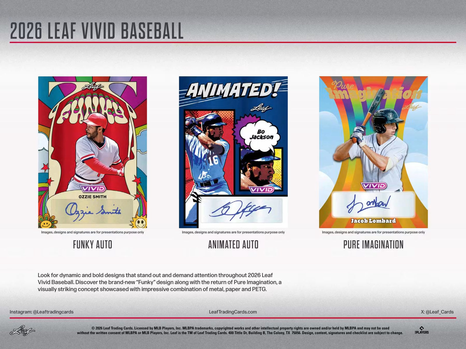 2026 Leaf Vivid Baseball Hobby Trading Cards