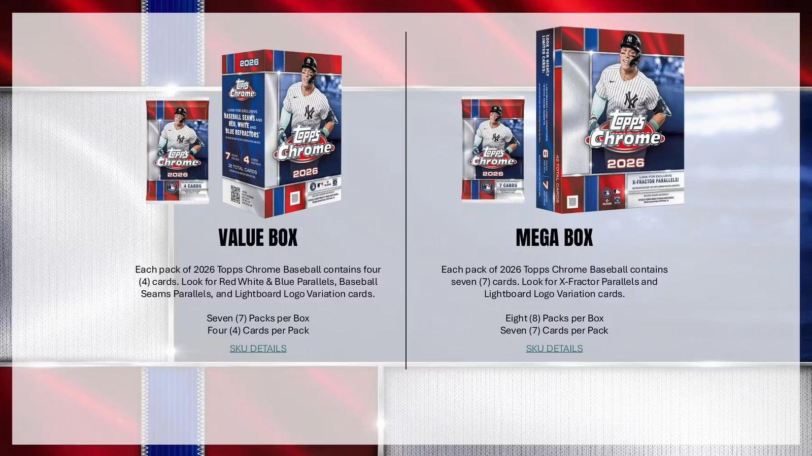2026 Topps Chrome Baseball Mega Trading Cards