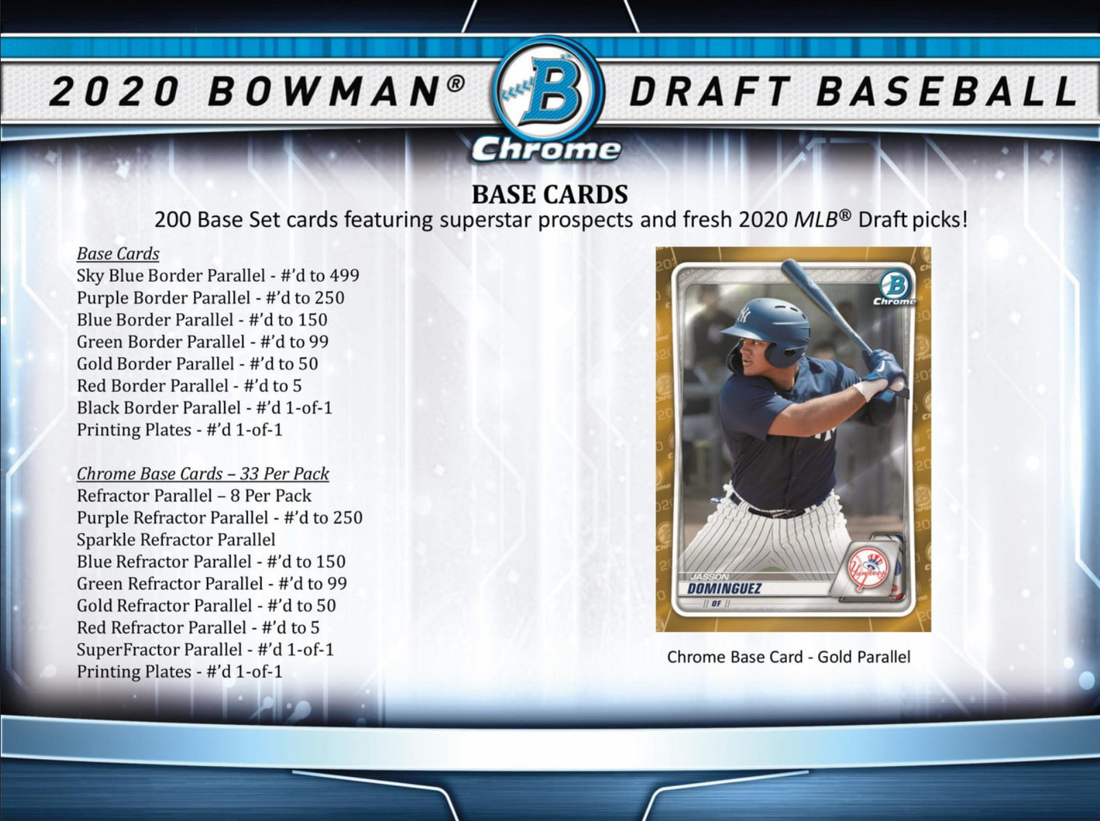 2020 Topps Bowman Draft Baseball Super Jumbo Trading Cards