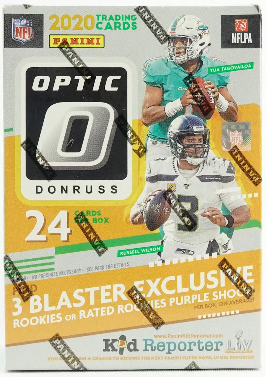 2020 Panini Donruss Optic Football Blaster Trading Cards Purple