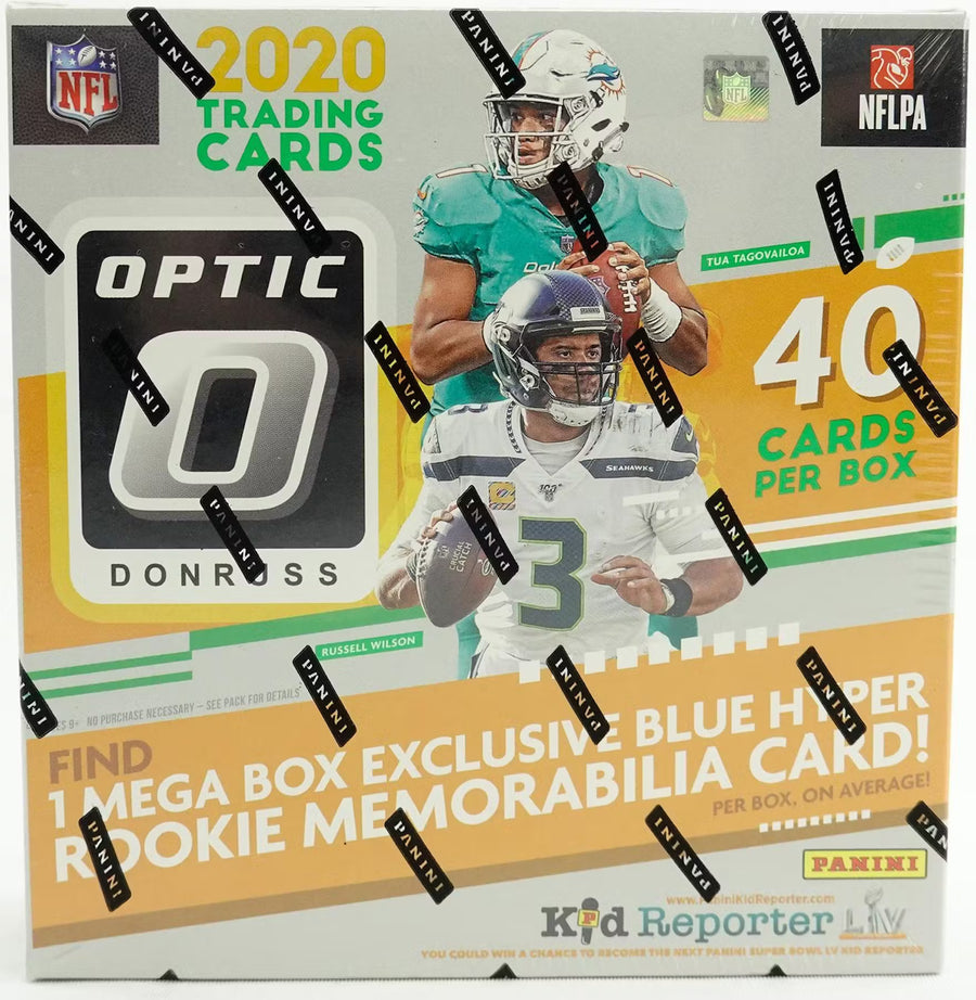 2020 Panini Donruss Optic Football Mega Blue Hyper Trading Cards