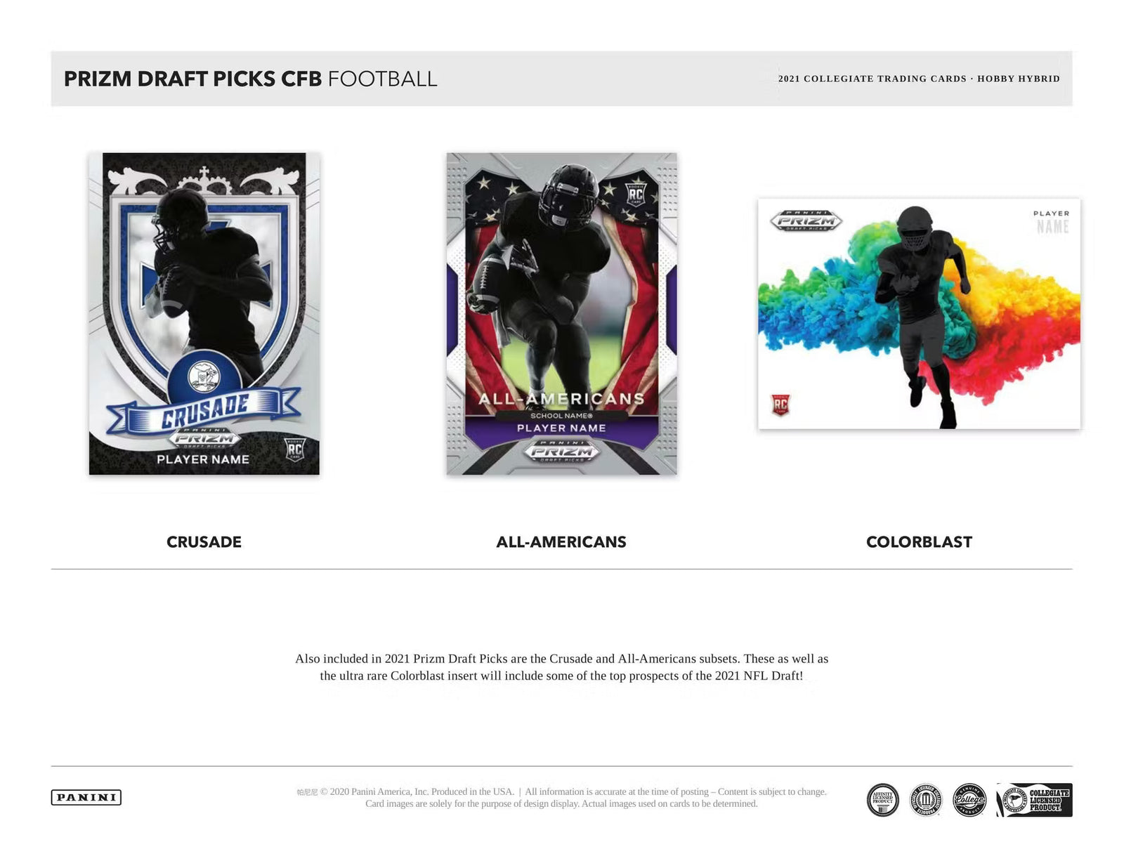 2021 Panini Prizm Draft Picks Football H2 Trading Cards