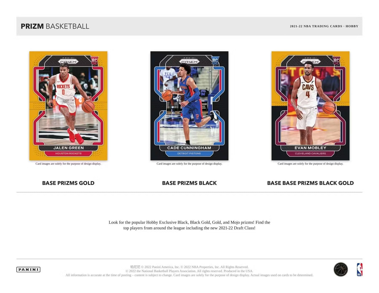2021-22 Panini Prizm Basketball Hobby Trading Cards