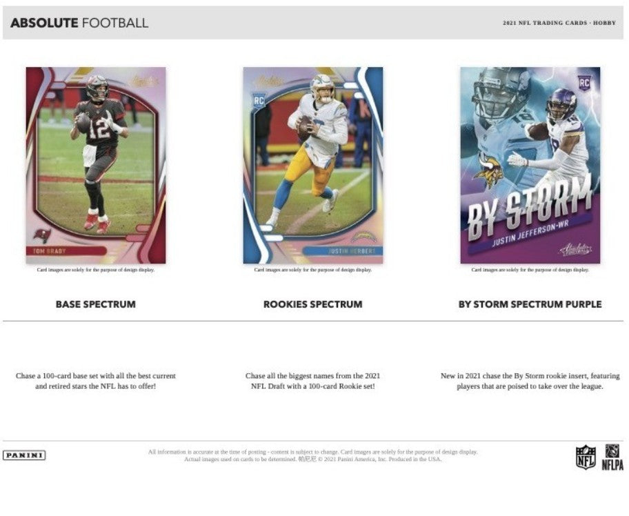 2021 Panini Absolute Football Hobby Trading Cards