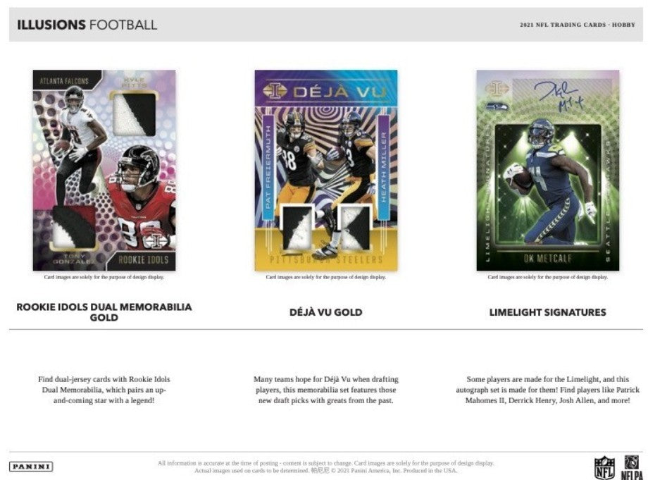2021 Panini Illusions Football Hobby Trading Cards