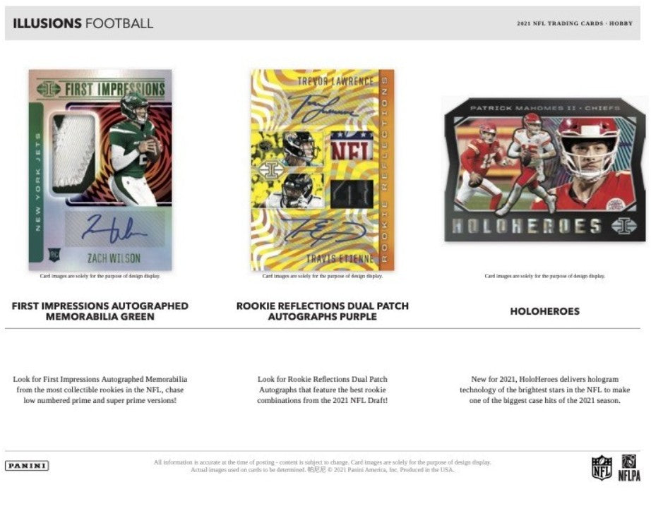 2021 Panini Illusions Football Hobby Trading Cards