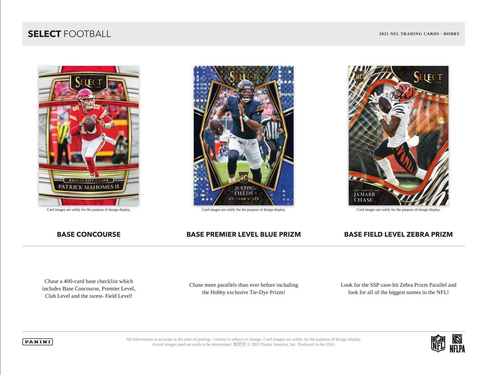 2021 Panini Select Football Hobby Trading Cards