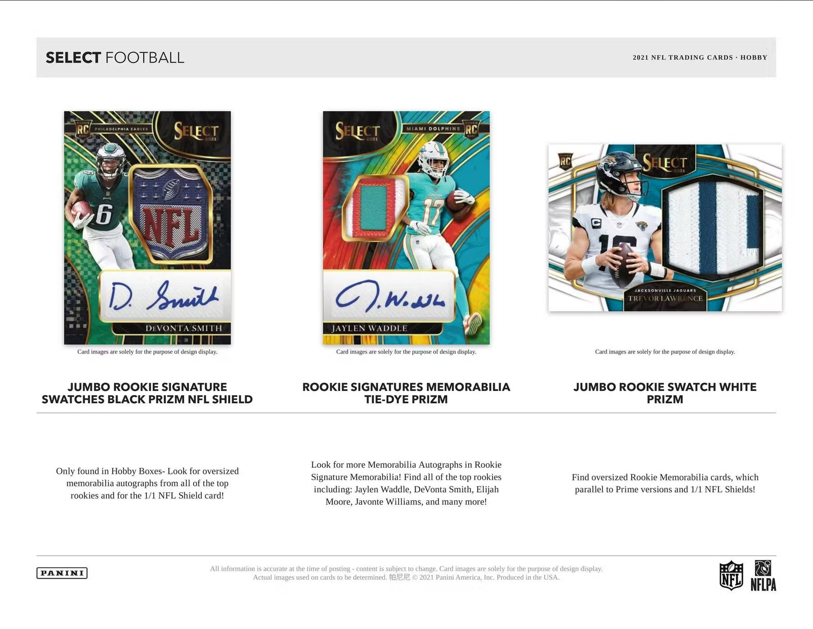 2021 Panini Select Football Hobby Trading Cards