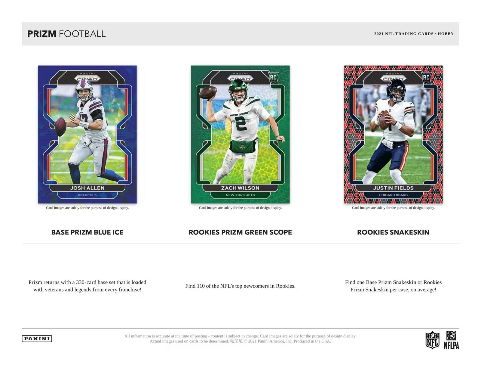 2021 Panini Prizm Football Hobby Trading Cards