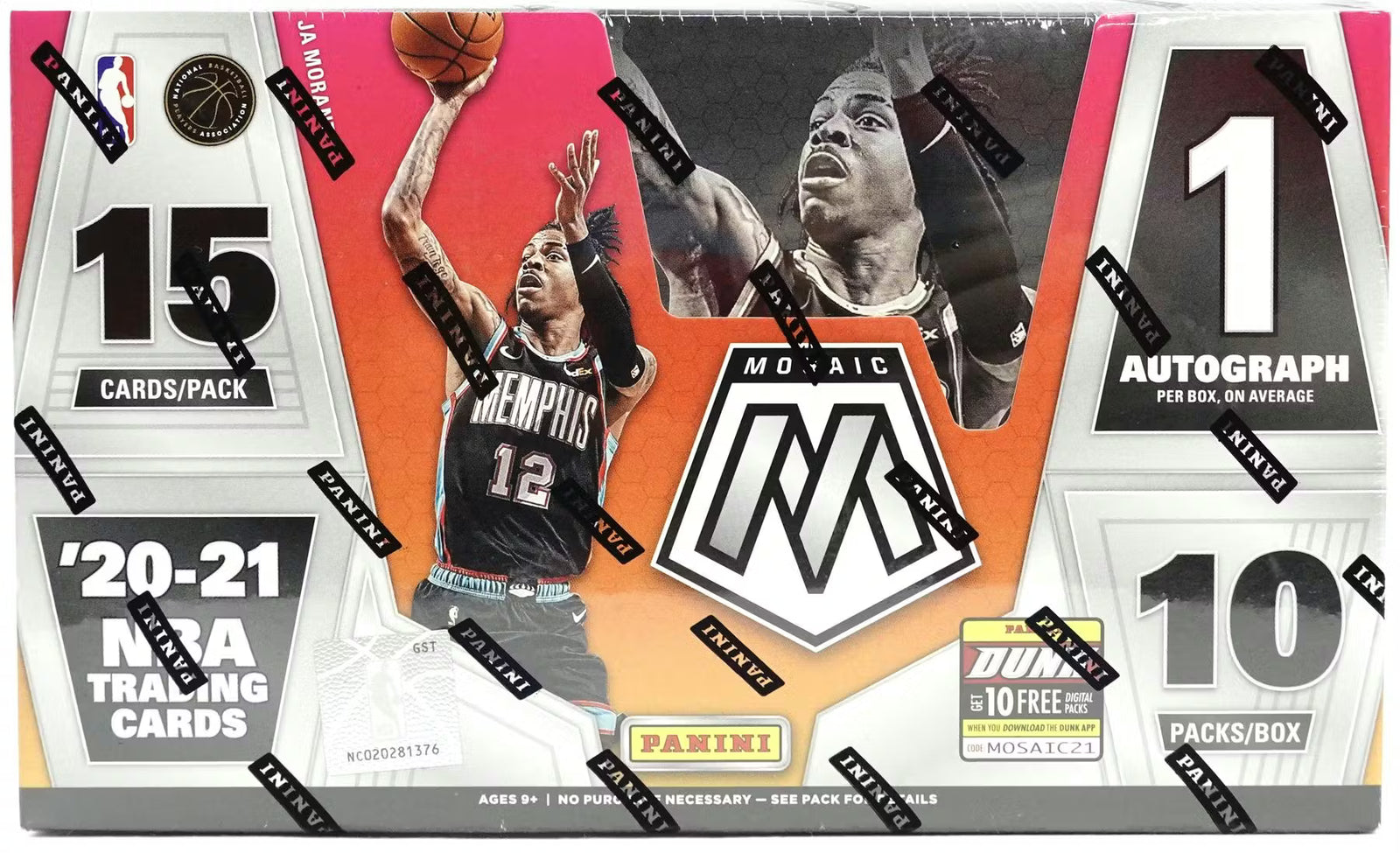 2020-21 Panini Mosaic Basketball Hobby Trading Cards