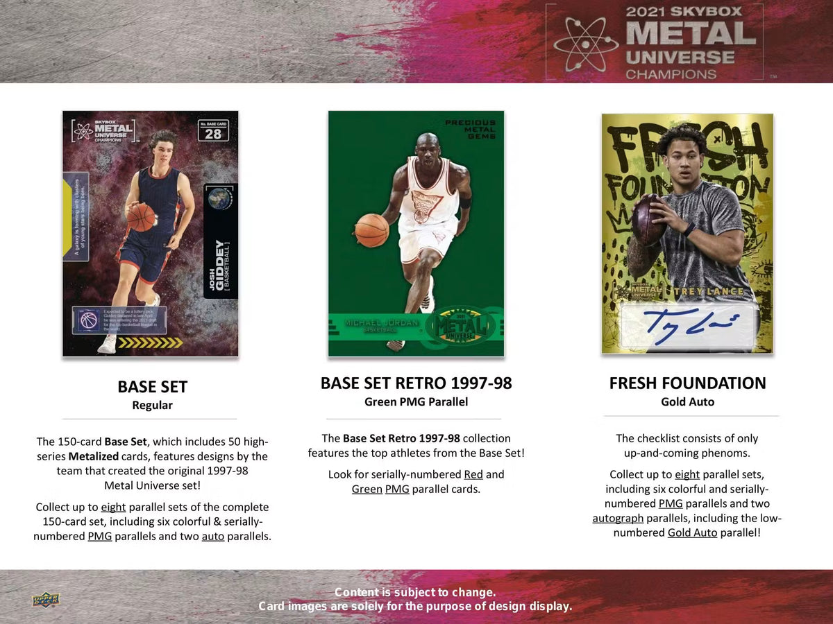 2021 Upper Deck Skybox Metal Universe Champions Hobby Trading Cards LV