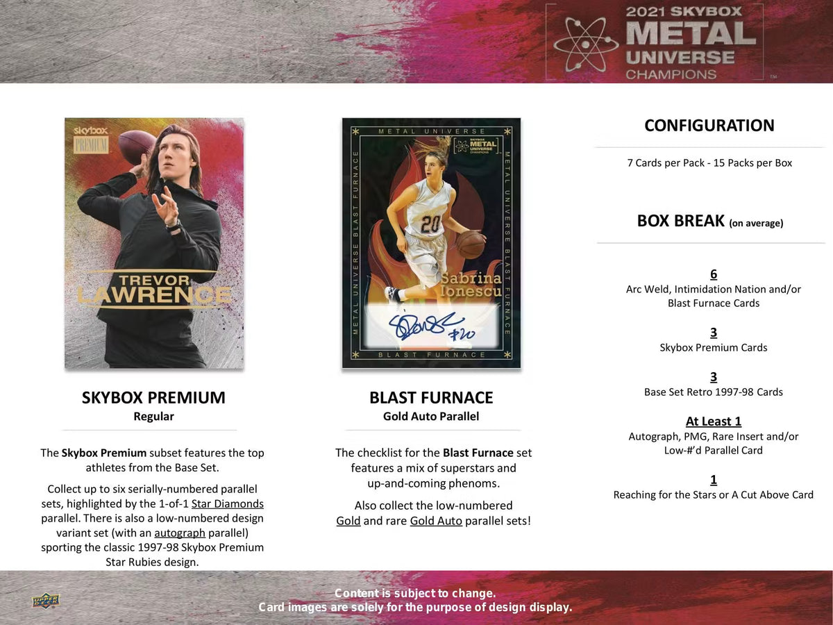 2021 Upper Deck Skybox Metal Universe Champions Hobby Trading Cards LV