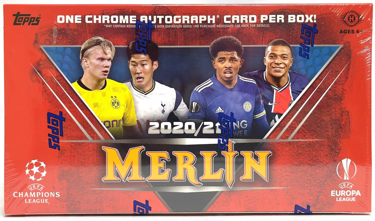 2020-21 Topps Chrome Merlin Soccer UEFA Club Competition Hobby Trading Cards LV