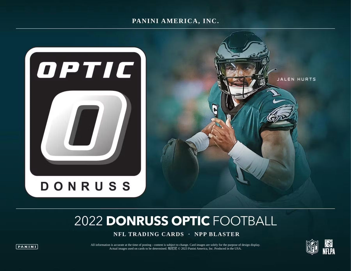 2022 Panini Donruss Optic Football Blaster Purple Shock Parallels Trading Cards