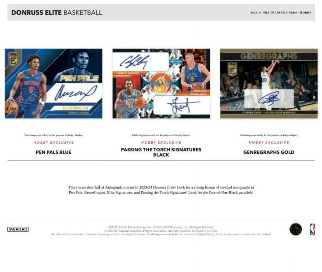 2023-24 Panini Donruss Elite Basketball Hobby Trading Cards