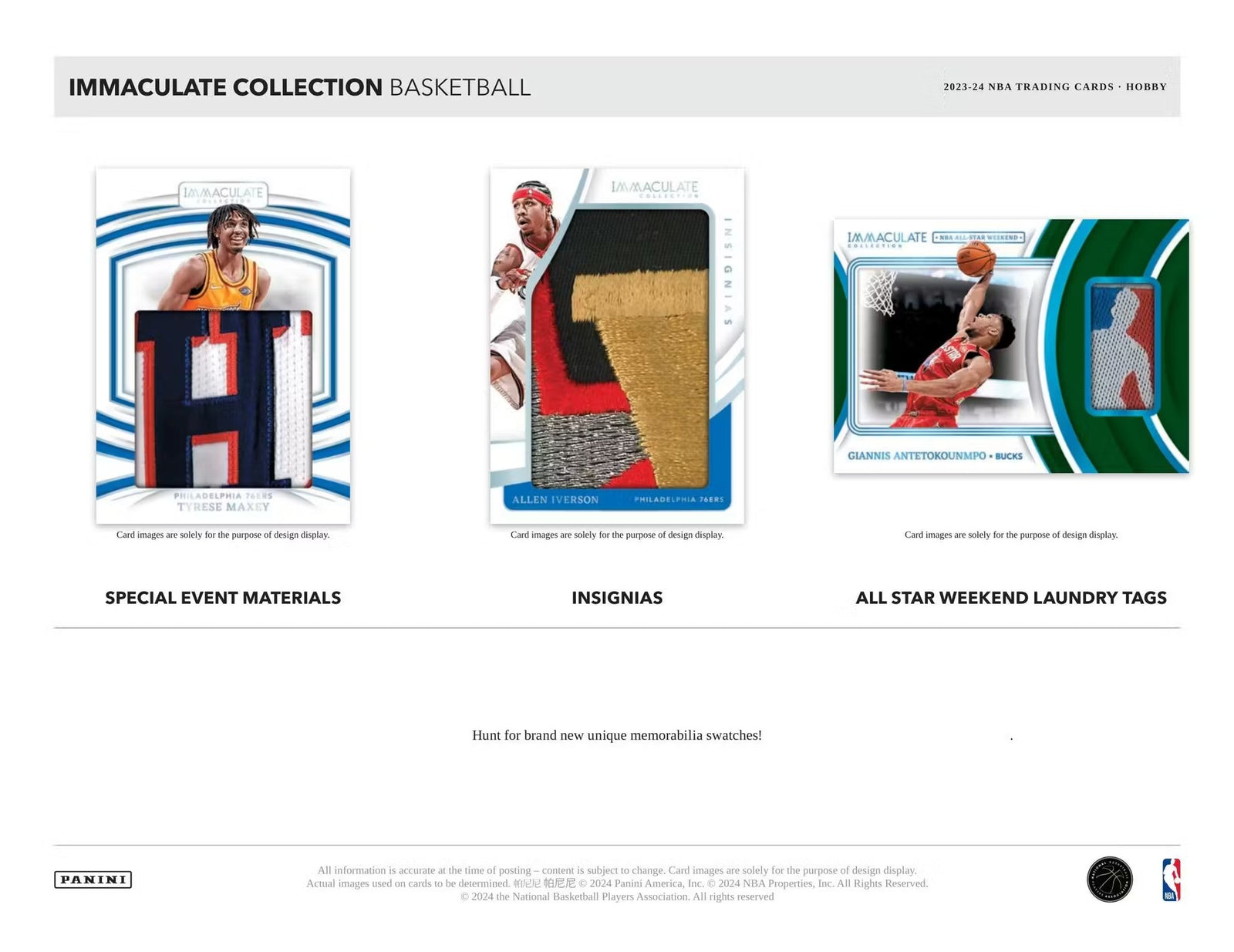 2023-24 Panini Immaculate Basketball FOTL Trading Cards
