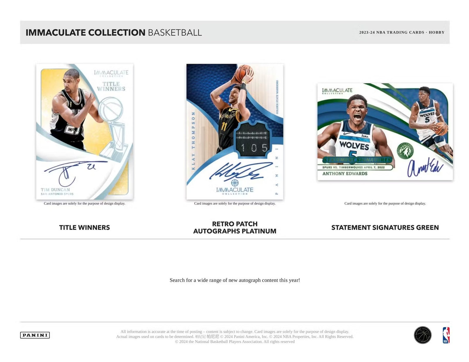 2023-24 Panini Immaculate Basketball FOTL Trading Cards