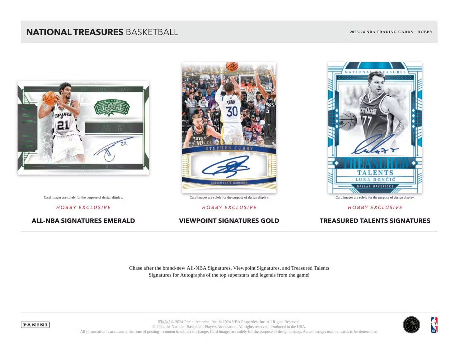2023-24 Panini National Treasures Basketball Hobby Trading Cards