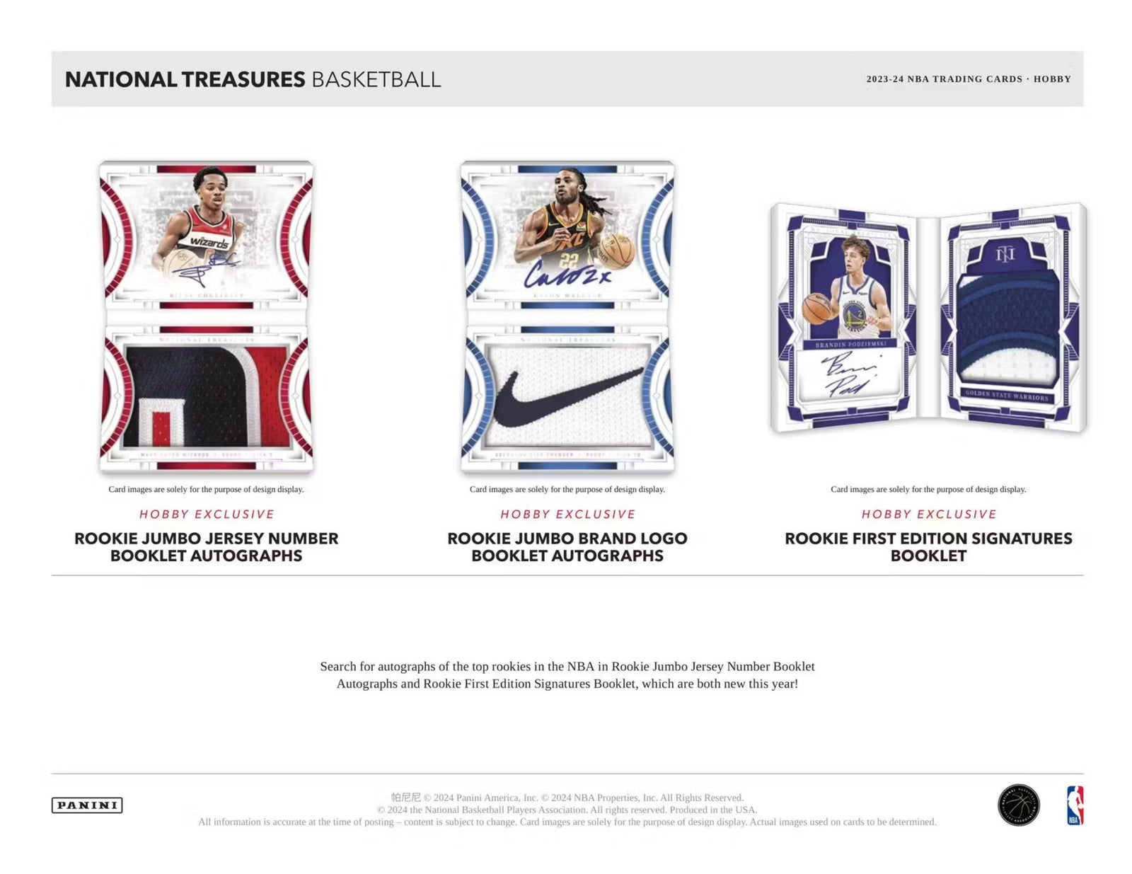 2023-24 Panini National Treasures Basketball Hobby Trading Cards