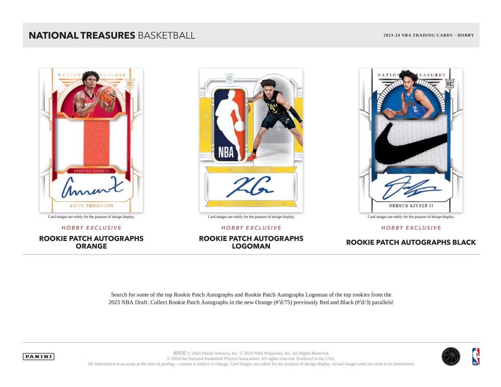 2023-24 Panini National Treasures Basketball International Hobby Trading Cards