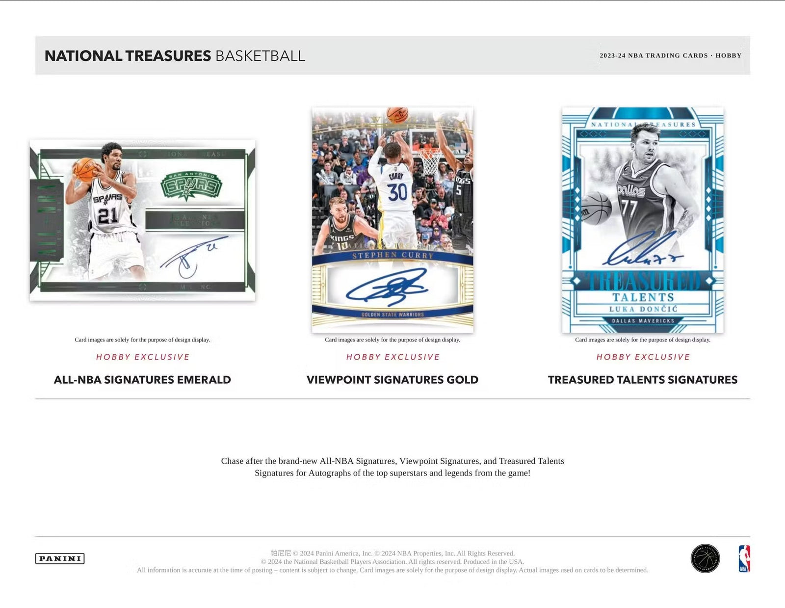 2023-24 Panini National Treasures Basketball International Hobby Trading Cards