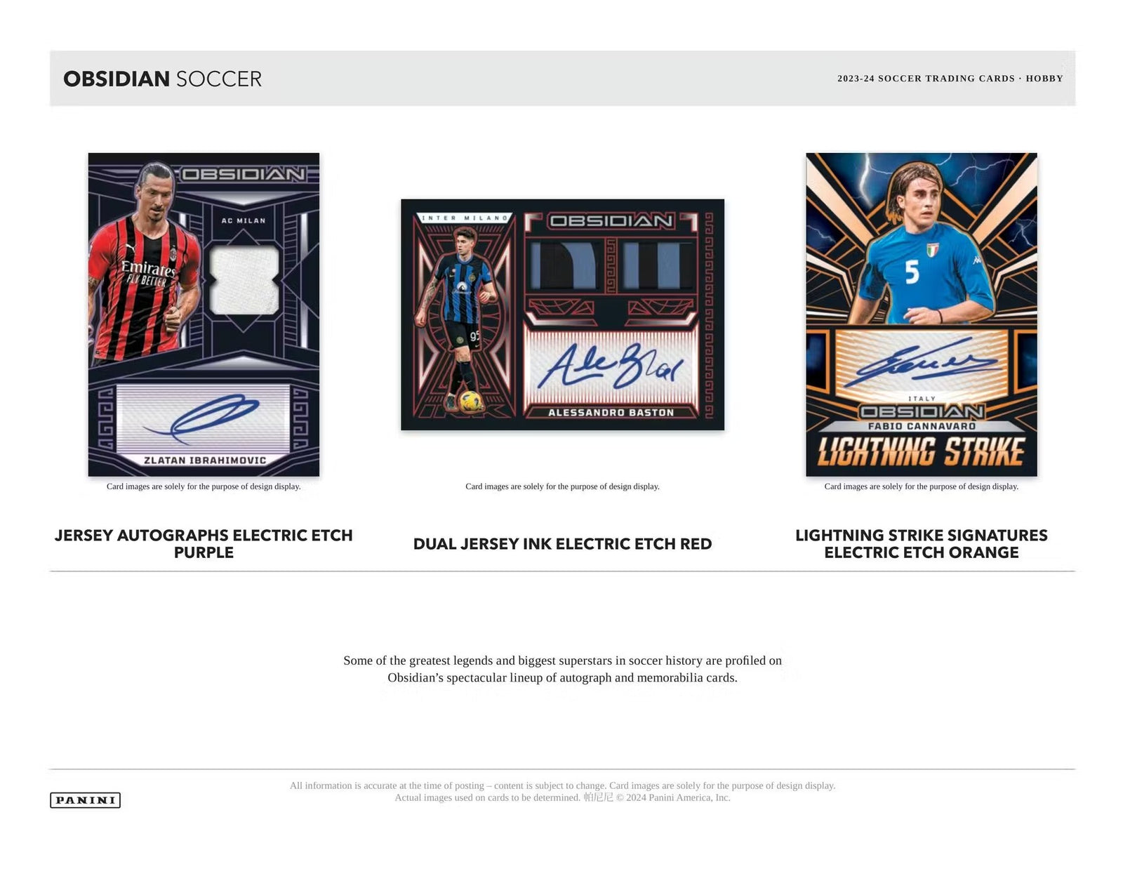 2023-24 Panini Obsidian Soccer Hobby Trading Cards