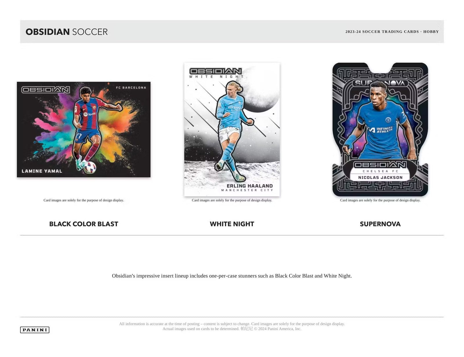 2023-24 Panini Obsidian Soccer Hobby Trading Cards