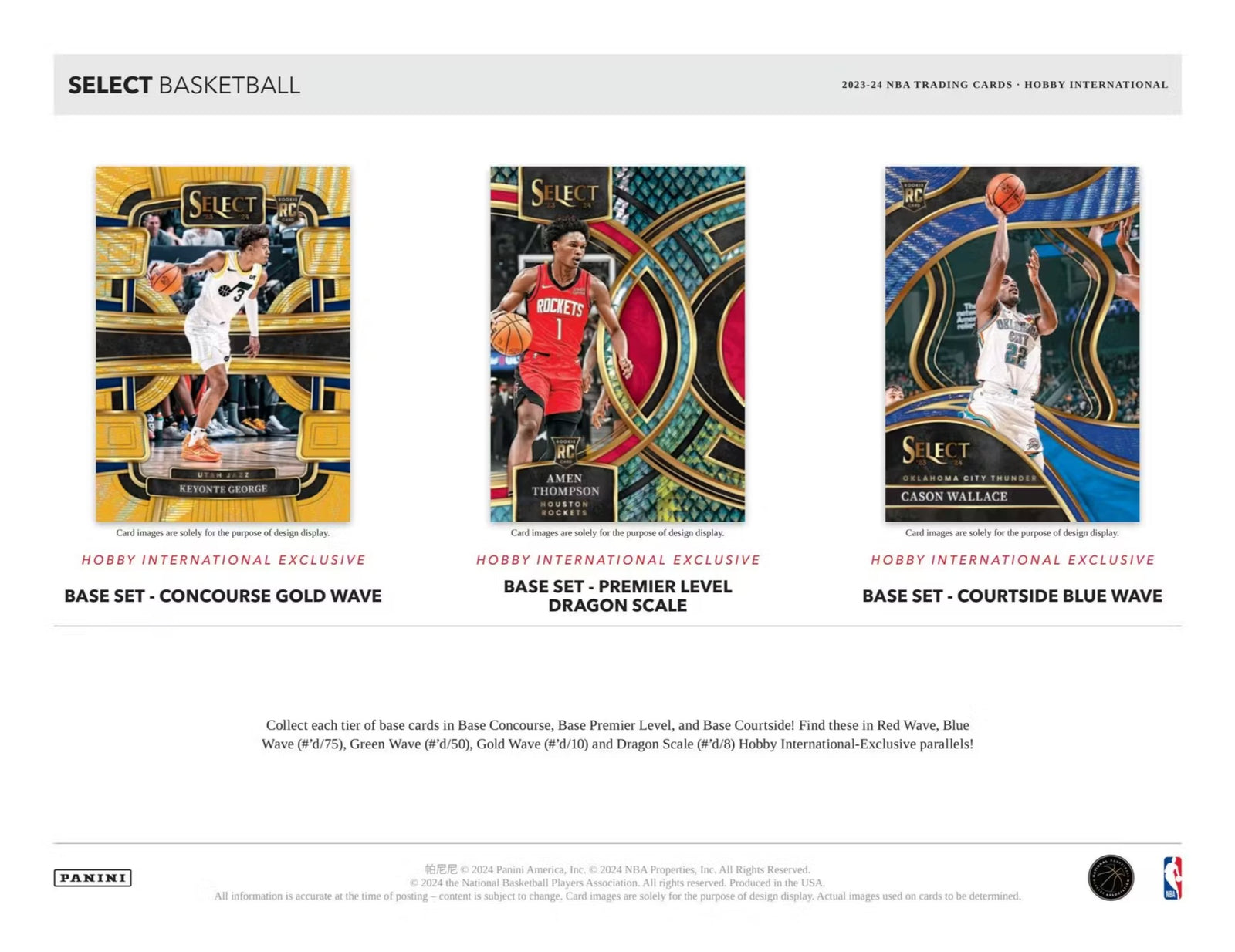 2023-24 Panini Select Basketball International Hobby Trading Cards