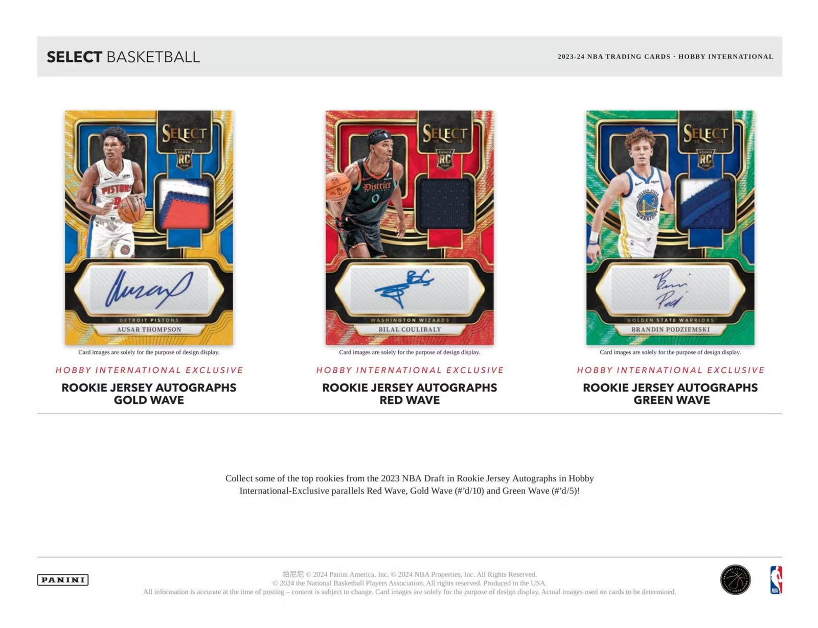 2023-24 Panini Select Basketball International Hobby Trading Cards