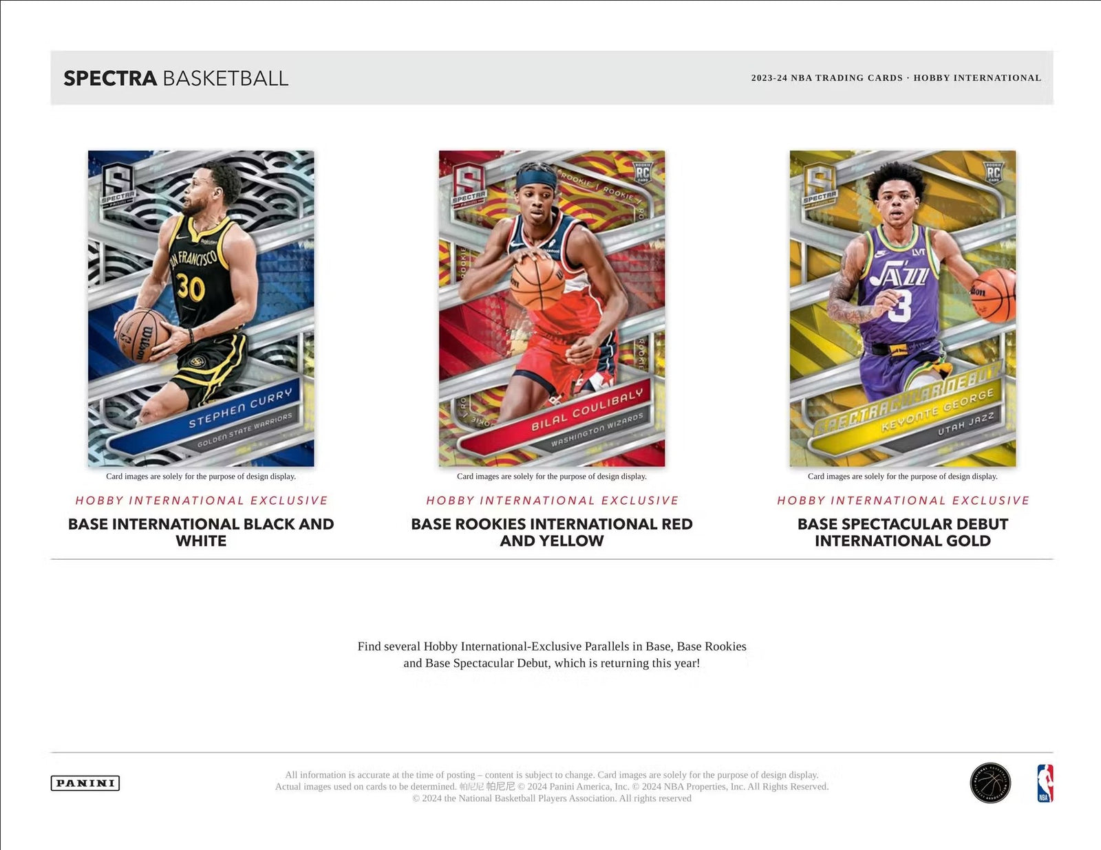 2023-24 Panini Spectra Basketball International Hobby Trading Cards