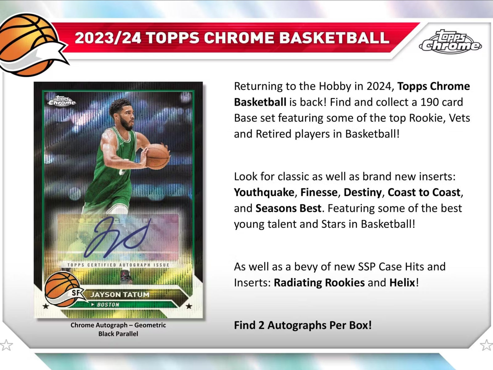 2023-24 Topps Chrome Basketball Breakers Delight Trading Cards