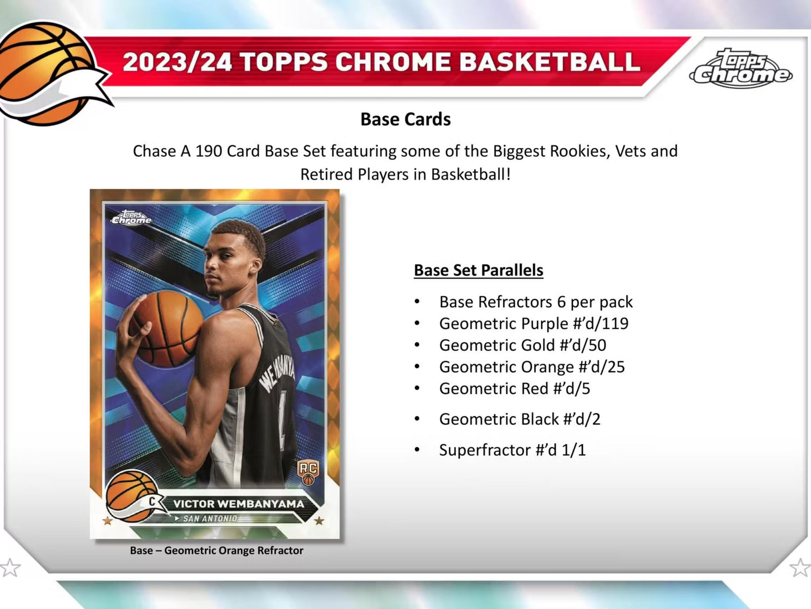 2023-24 Topps Chrome Basketball Breakers Delight Trading Cards