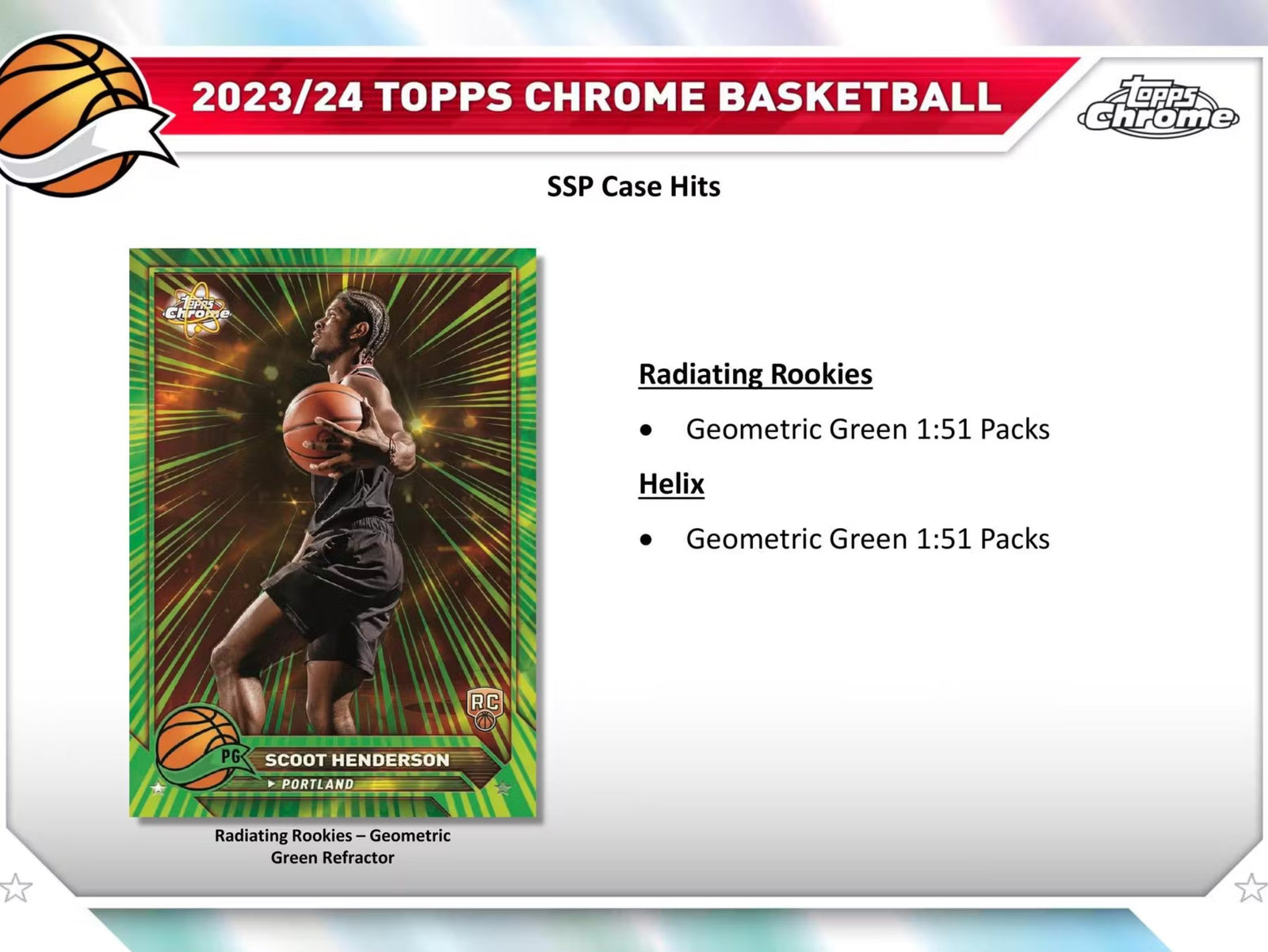 2023-24 Topps Chrome Basketball Breakers Delight Trading Cards