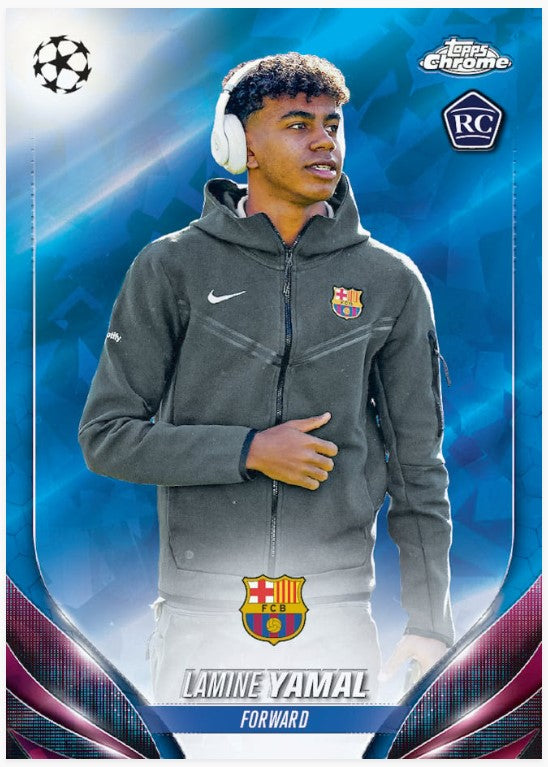2023-24 Topps Chrome UEFA Club Competitions Soccer Sapphire Edition Trading Cards