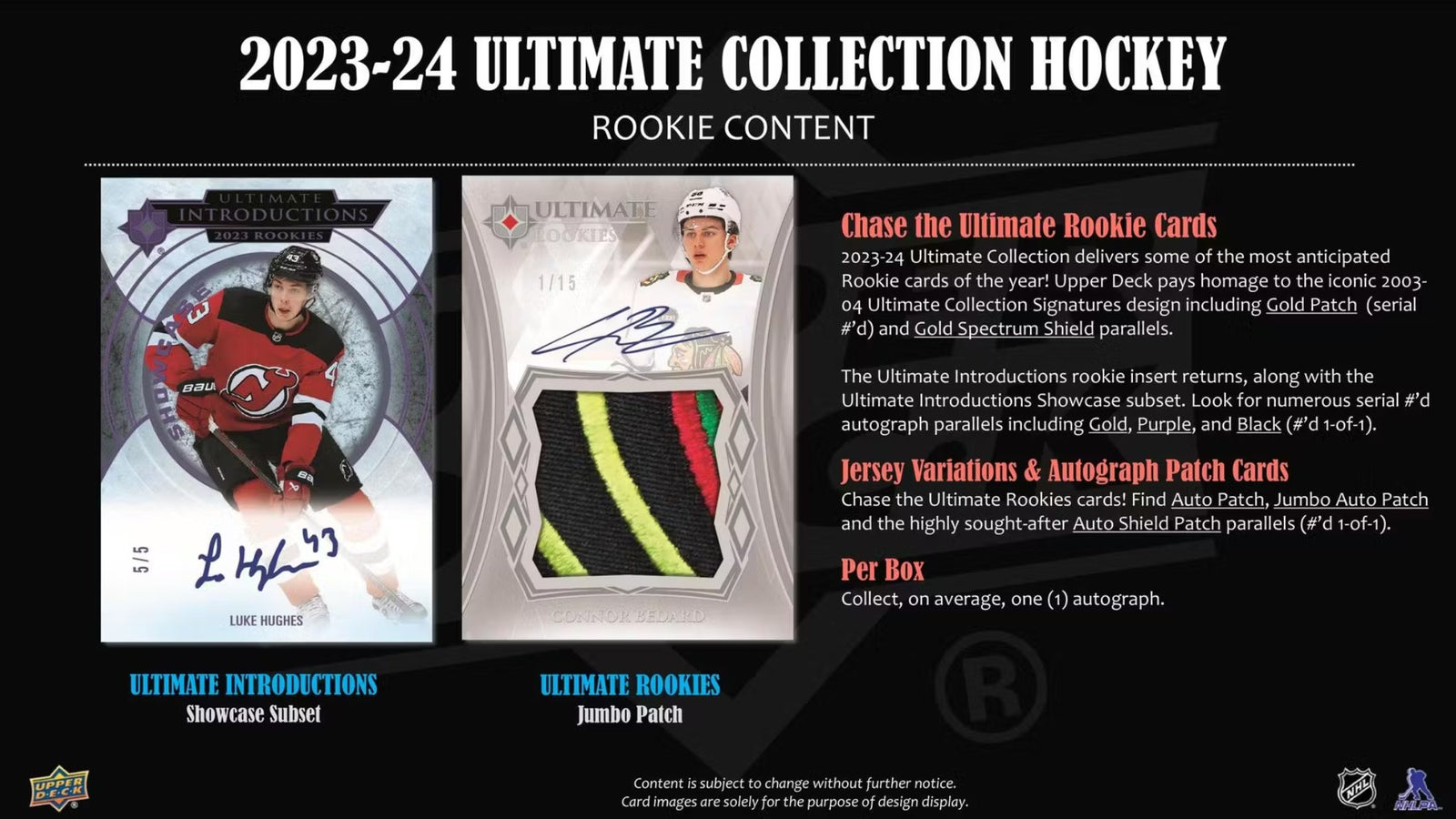 2023-24 Upper Deck Ultimate Collection Hockey Hobby Trading Cards